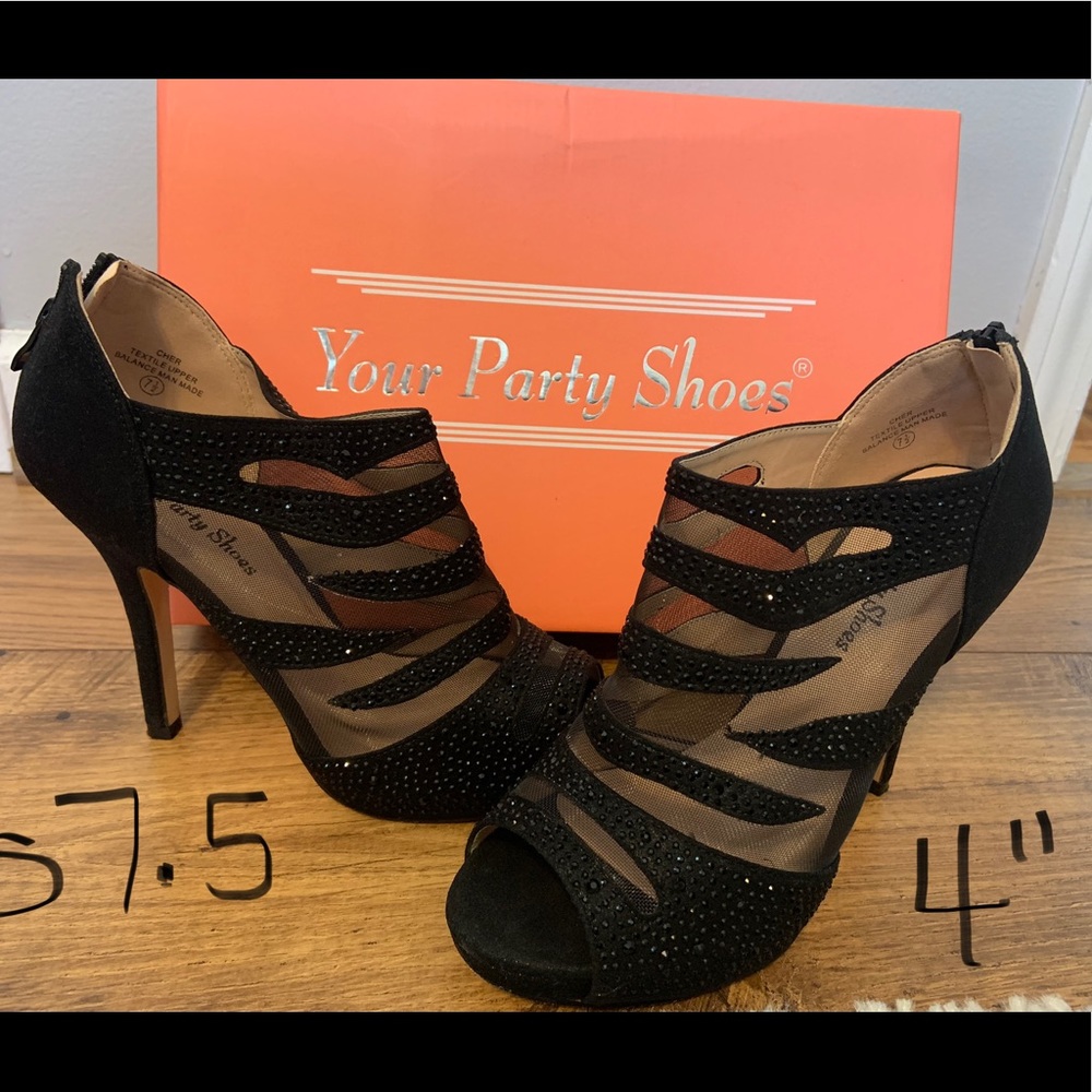 Glittery Black High Heels